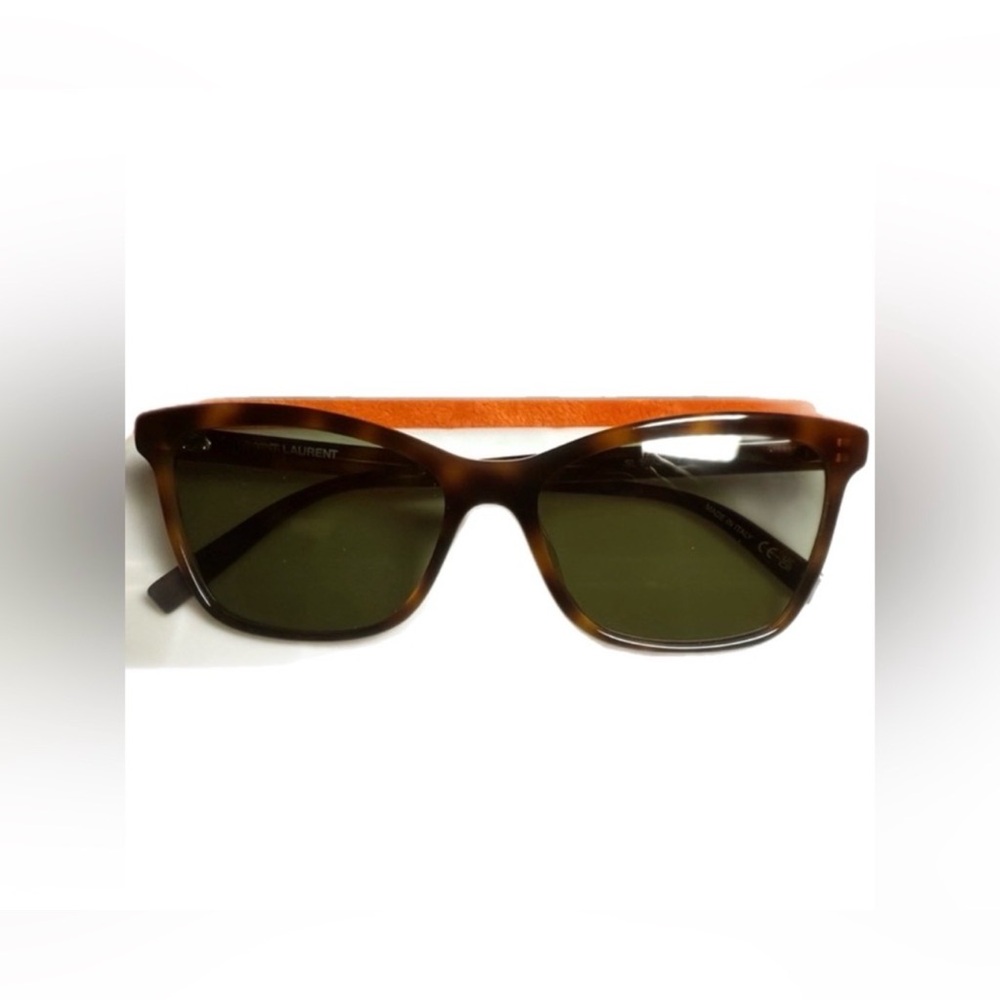 🕶️Saint Laurent Brown Tortoise Shell Sunglasses with Black Case-(#0180)